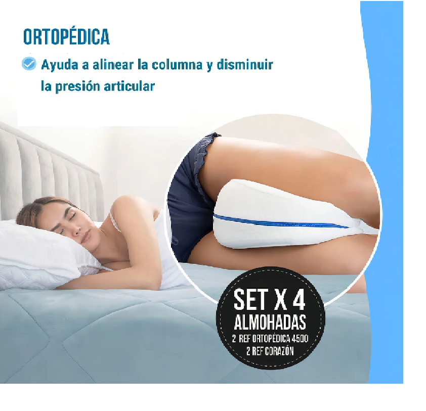 Set X4: 2 Almohadas De Gel +2 Almohadas