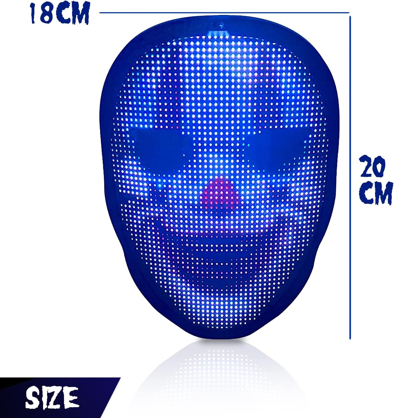 Miniatura 3 de Máscara LED Iluminada Con Bluetooth RGB