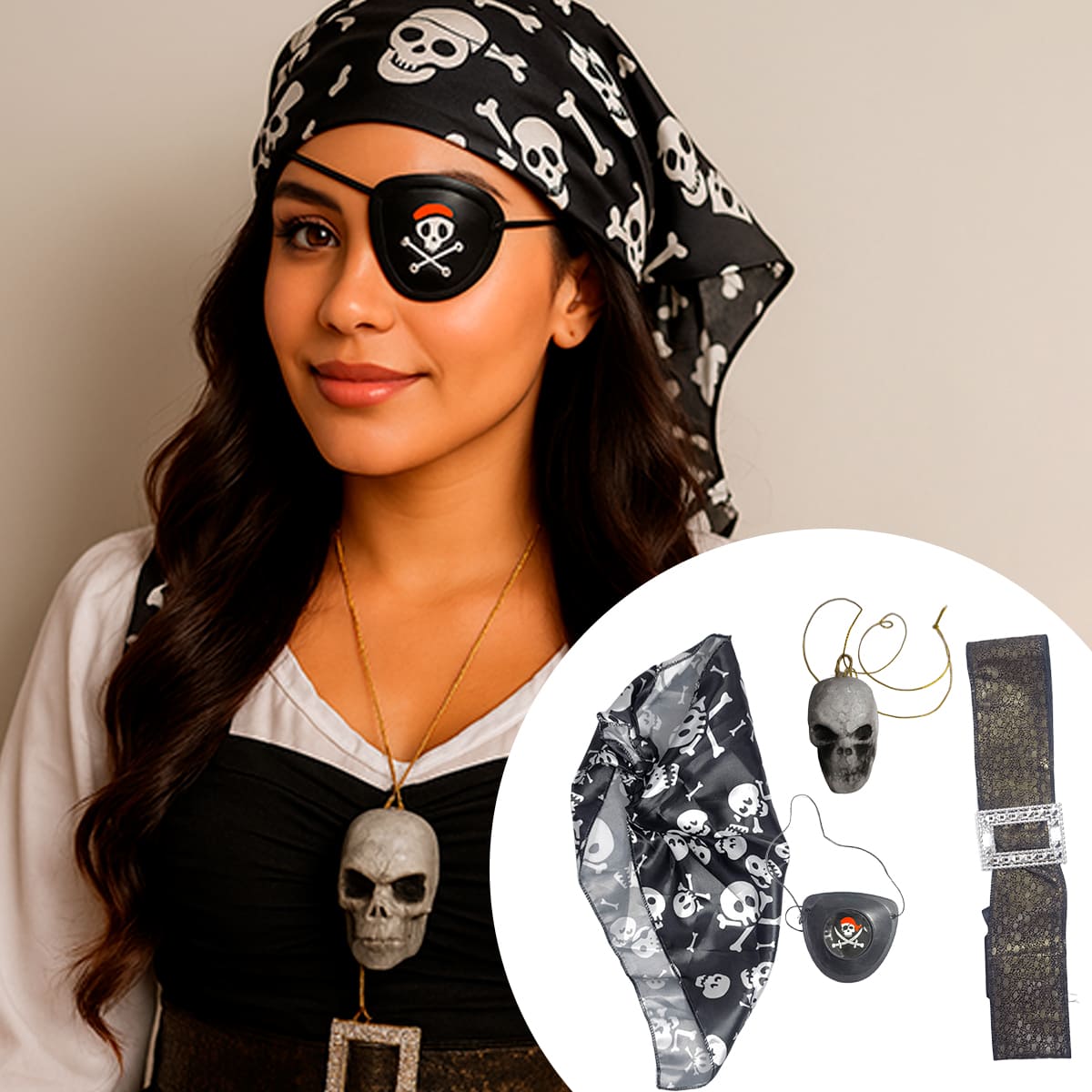 Miniatura 4 de Kit Pirata Clásico Pañoleta KL1027-51
