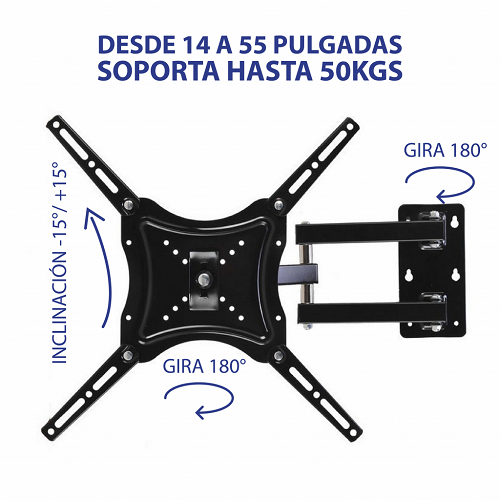 Miniatura 2 de Base Giratoria Para Tv 14 a 55 Pulgadas