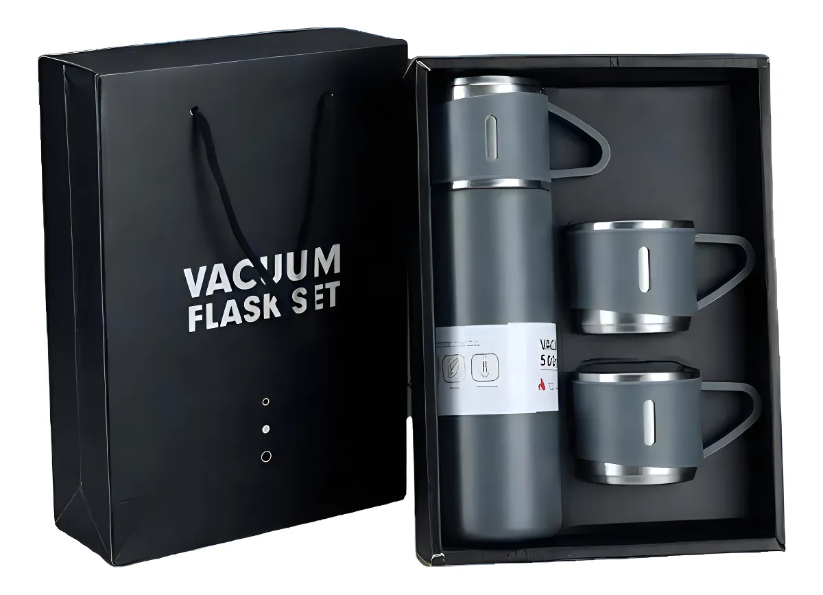 Miniatura 5 de Termo De Acero Inoxidable Con Vasos Para