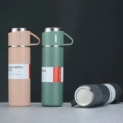 Miniatura 4 de Termo De Acero Inoxidable Con Vasos Para