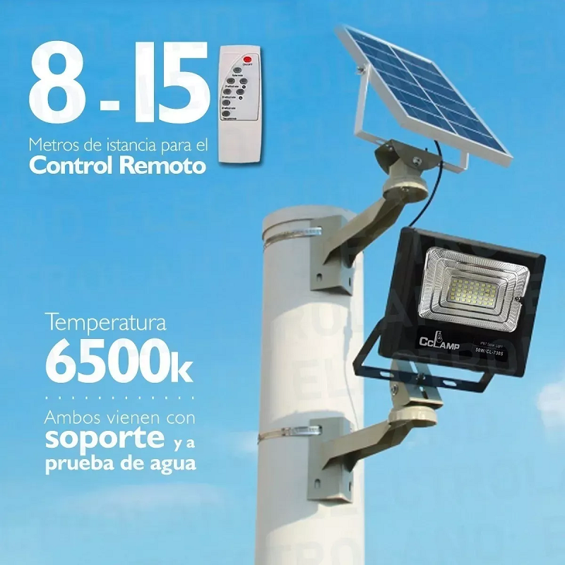 Miniatura 2 de Reflector Led 50w Solar Luz Blanca