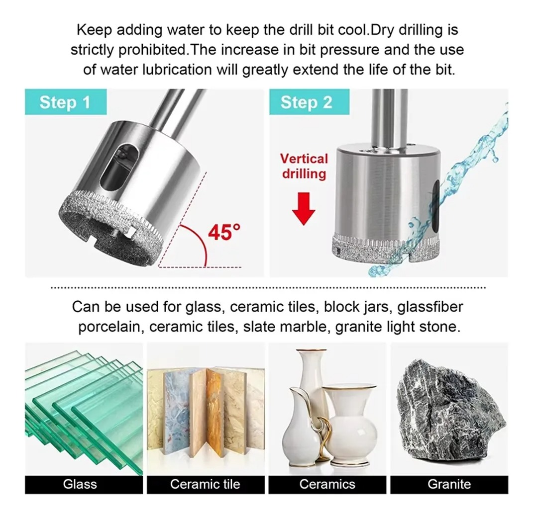 Kit de Brocas de Diamante Premium 15 Pie