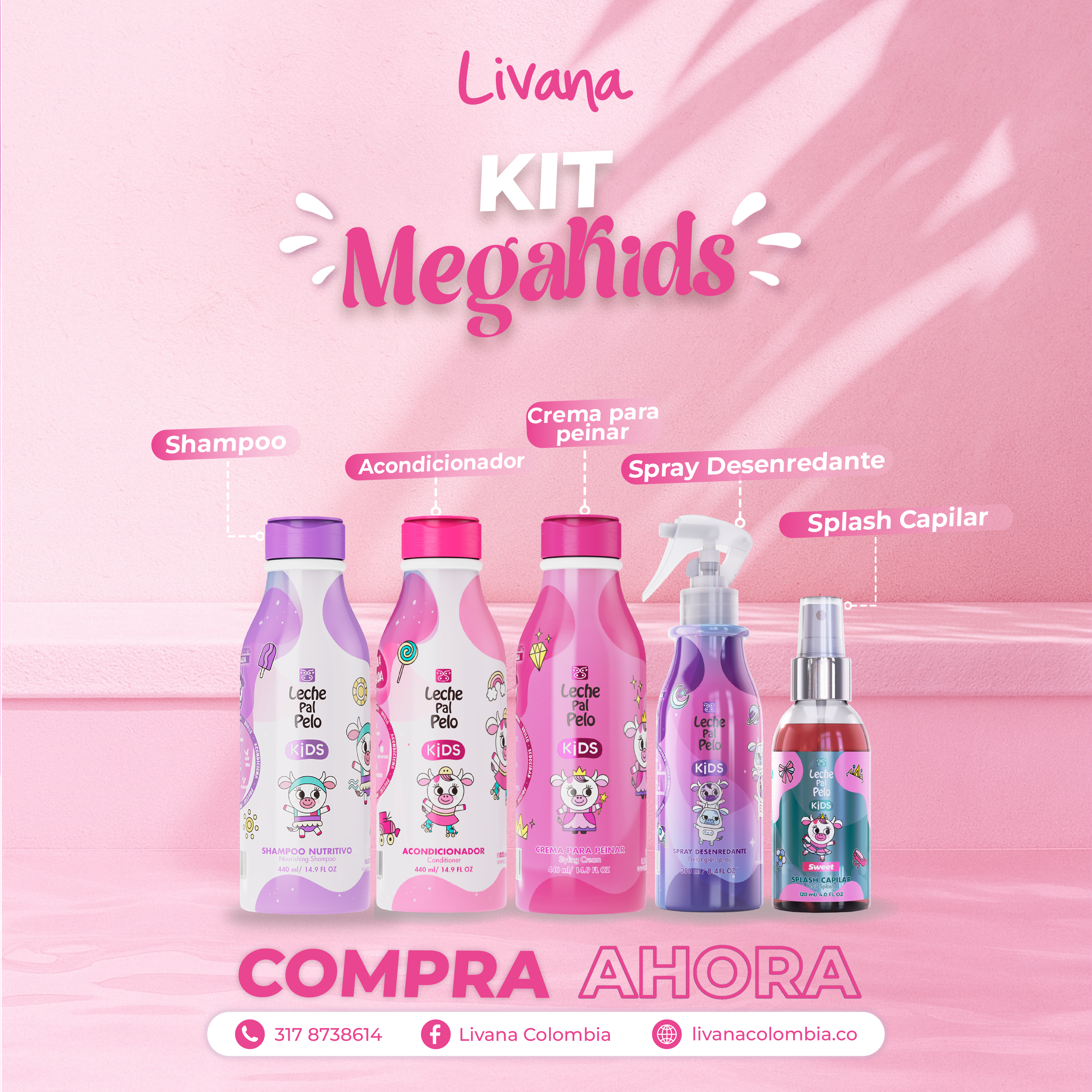 Kit MegaKids Leche Pal Pelo