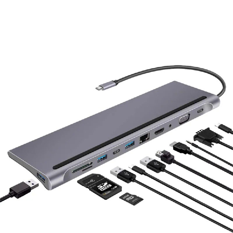 Miniatura 2 de Adaptador Convertidor Mul Tipo C 11 En 1