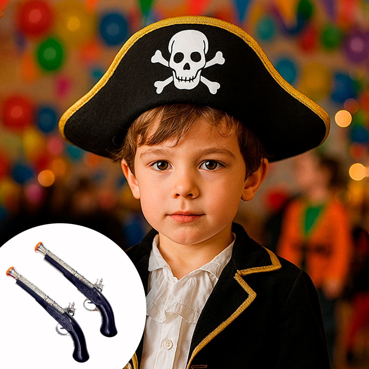 Miniatura 3 de Kit Pirata Sombrero + Pistolas DK536