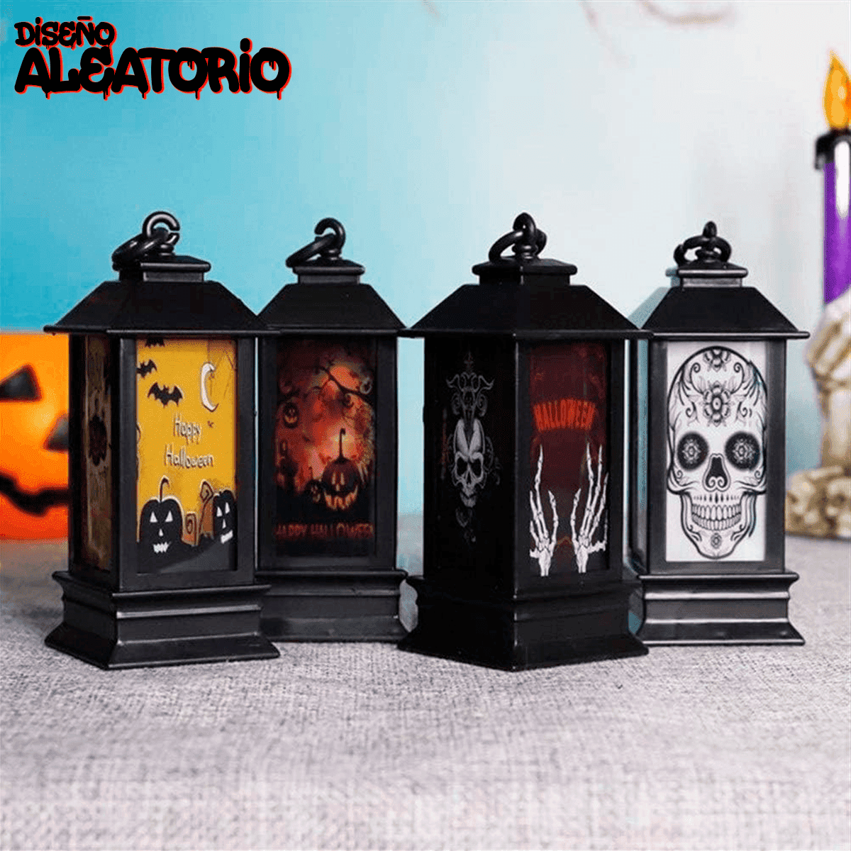 Miniatura 11 de Set 4 Faroles Halloween FN01H