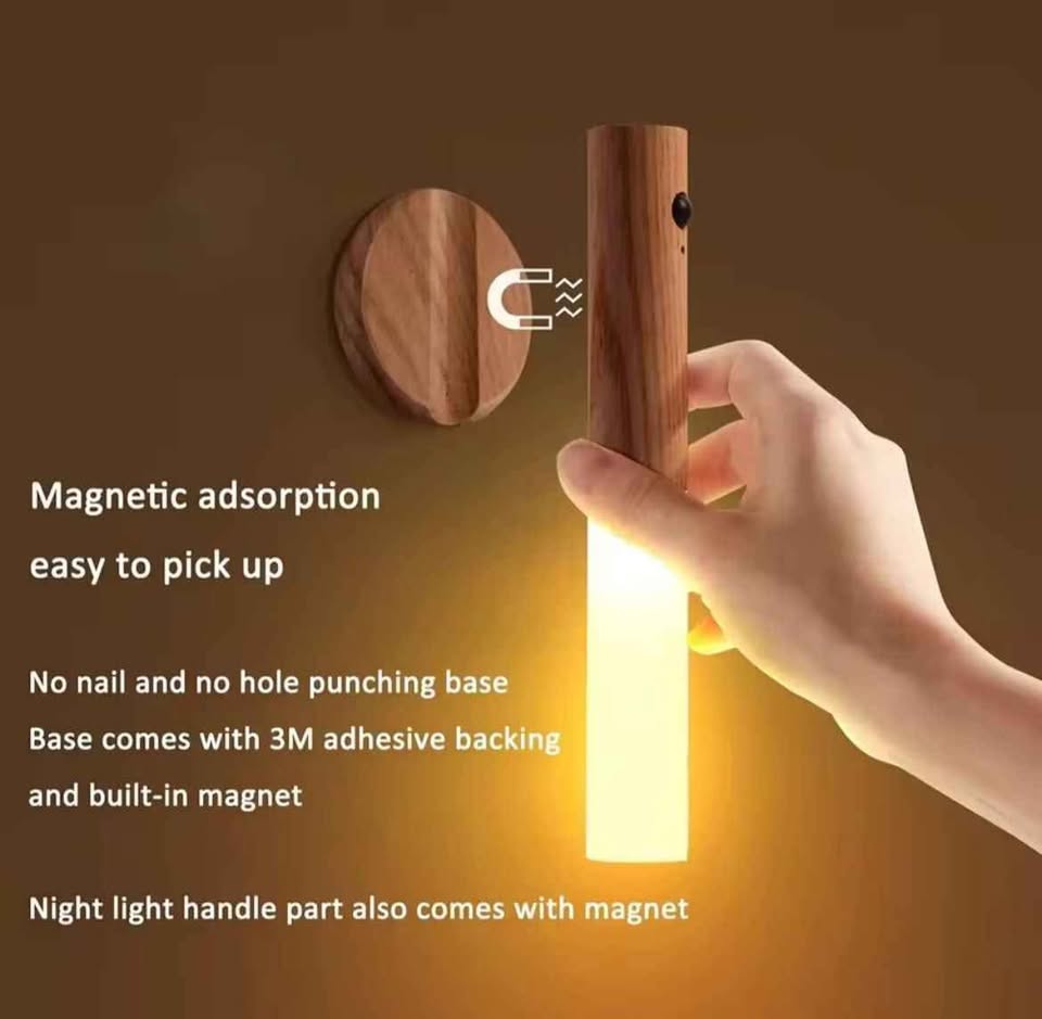 Miniatura 2 de Lampara Madera Pared Magnetica Recargabl