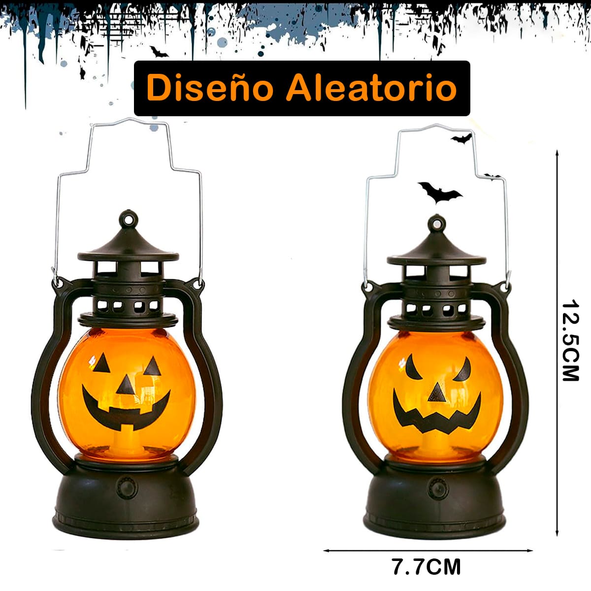 Miniatura 5 de Farol LED Calabaza Halloween FALD-086
