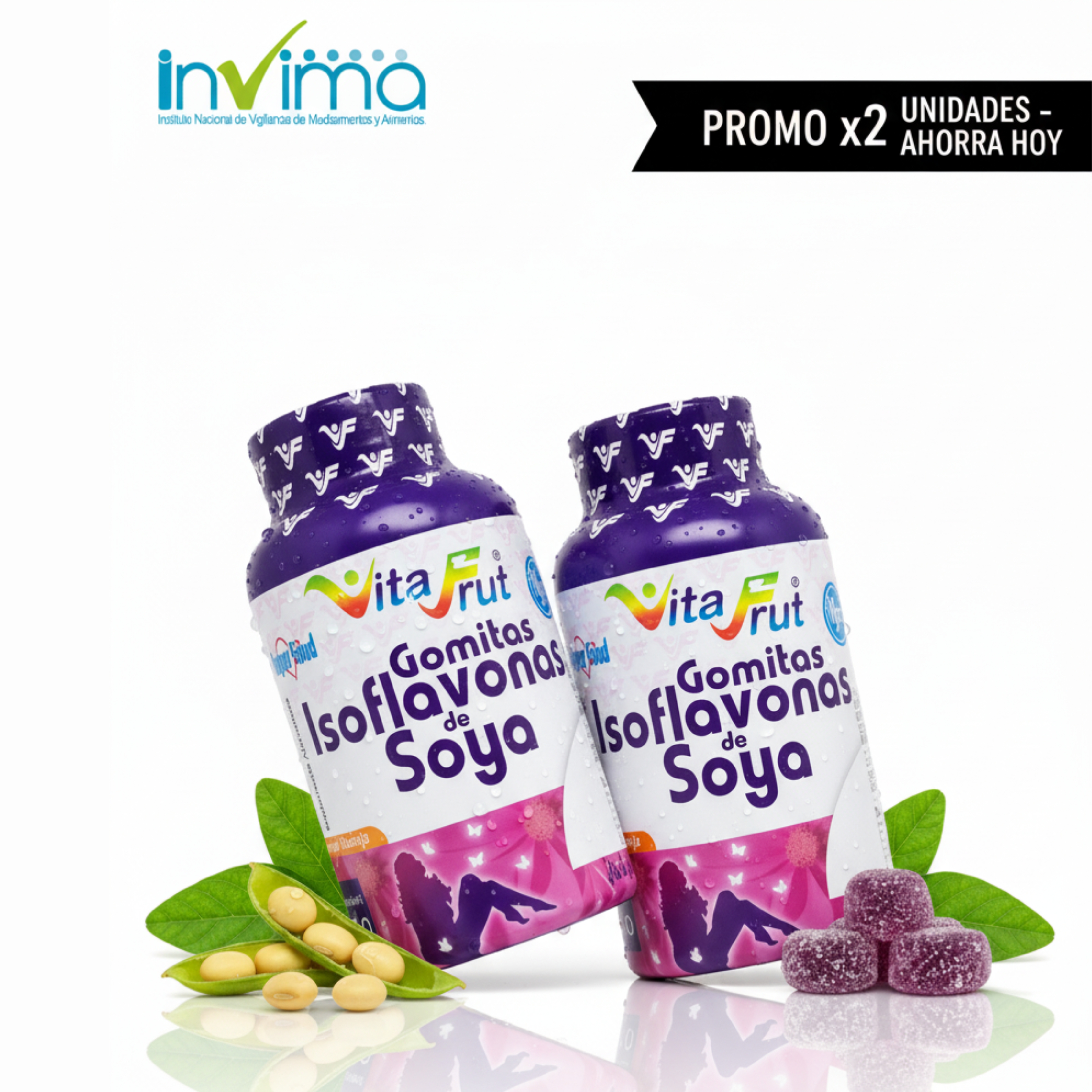 X2 GOMITAS DE ISOFLAVONAS DE SOYA COMBO