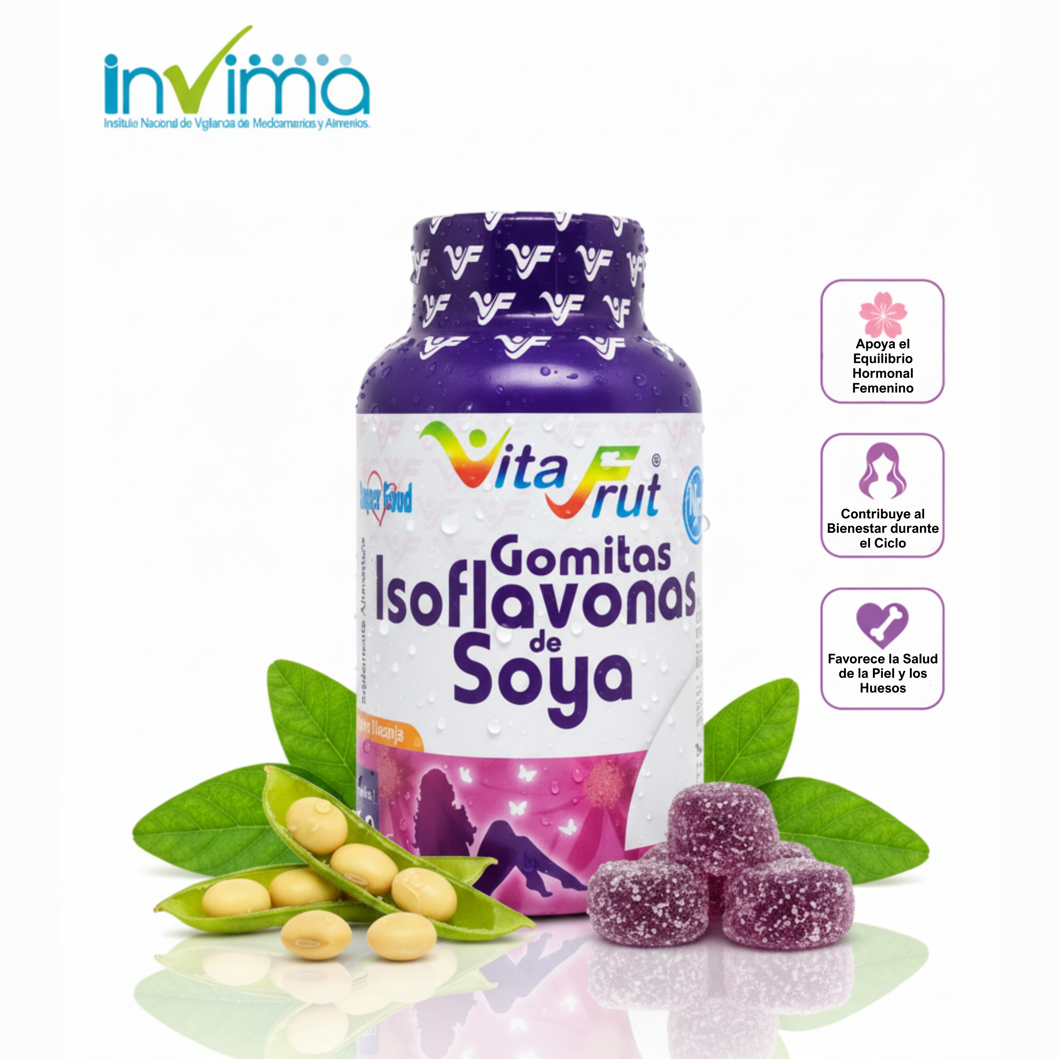 Miniatura 2 de X2 GOMITAS DE ISOFLAVONAS DE SOYA COMBO