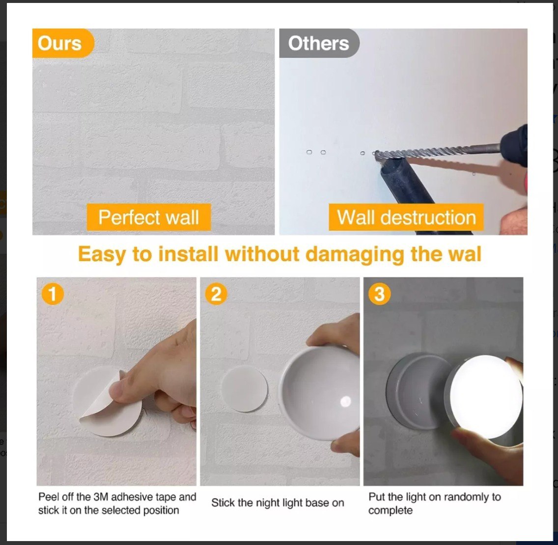 Luz Led Sensor De Movimiento Con Imán