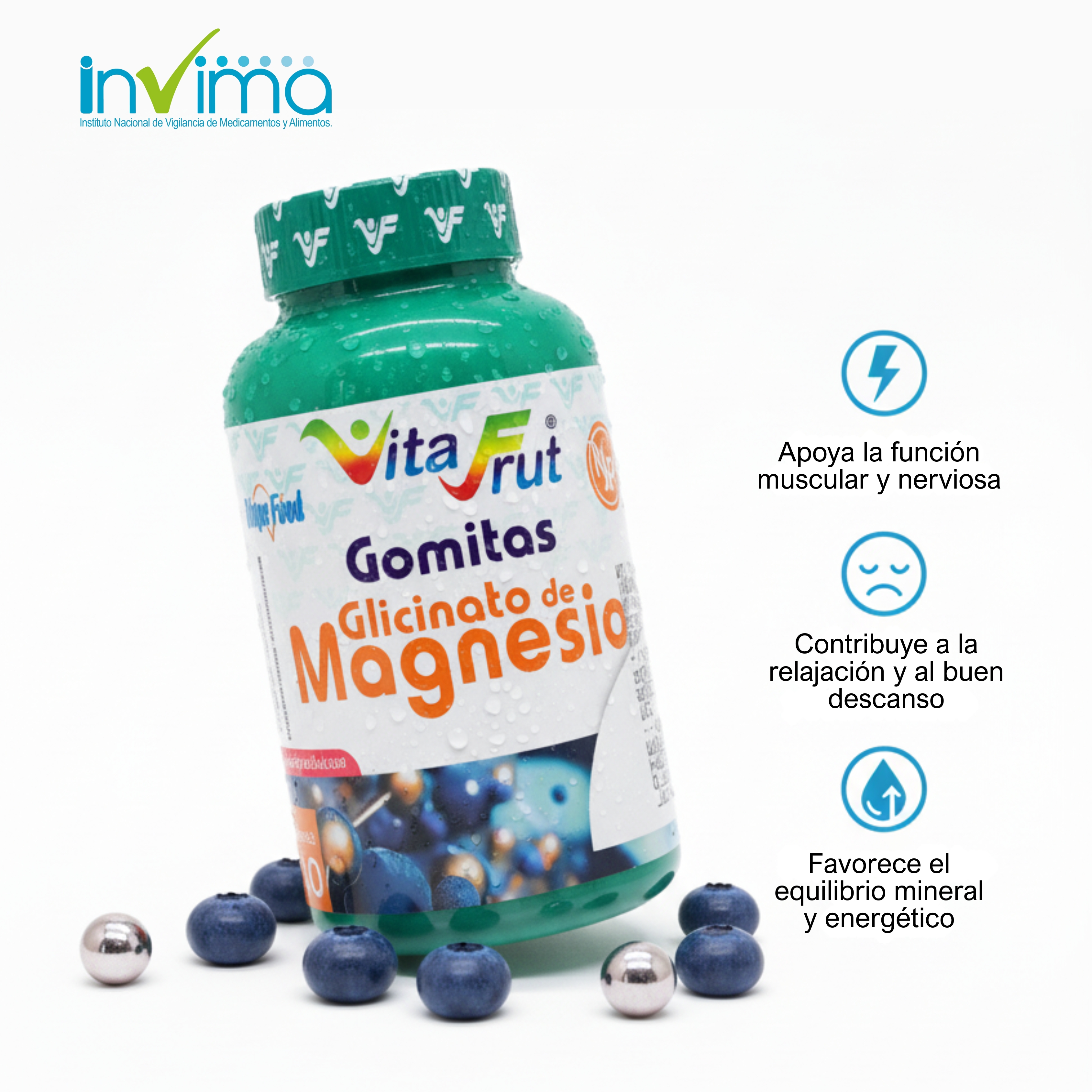 Miniatura 2 de X2 GOMITAS DE GLICINATO DE MAGNESIO COMB