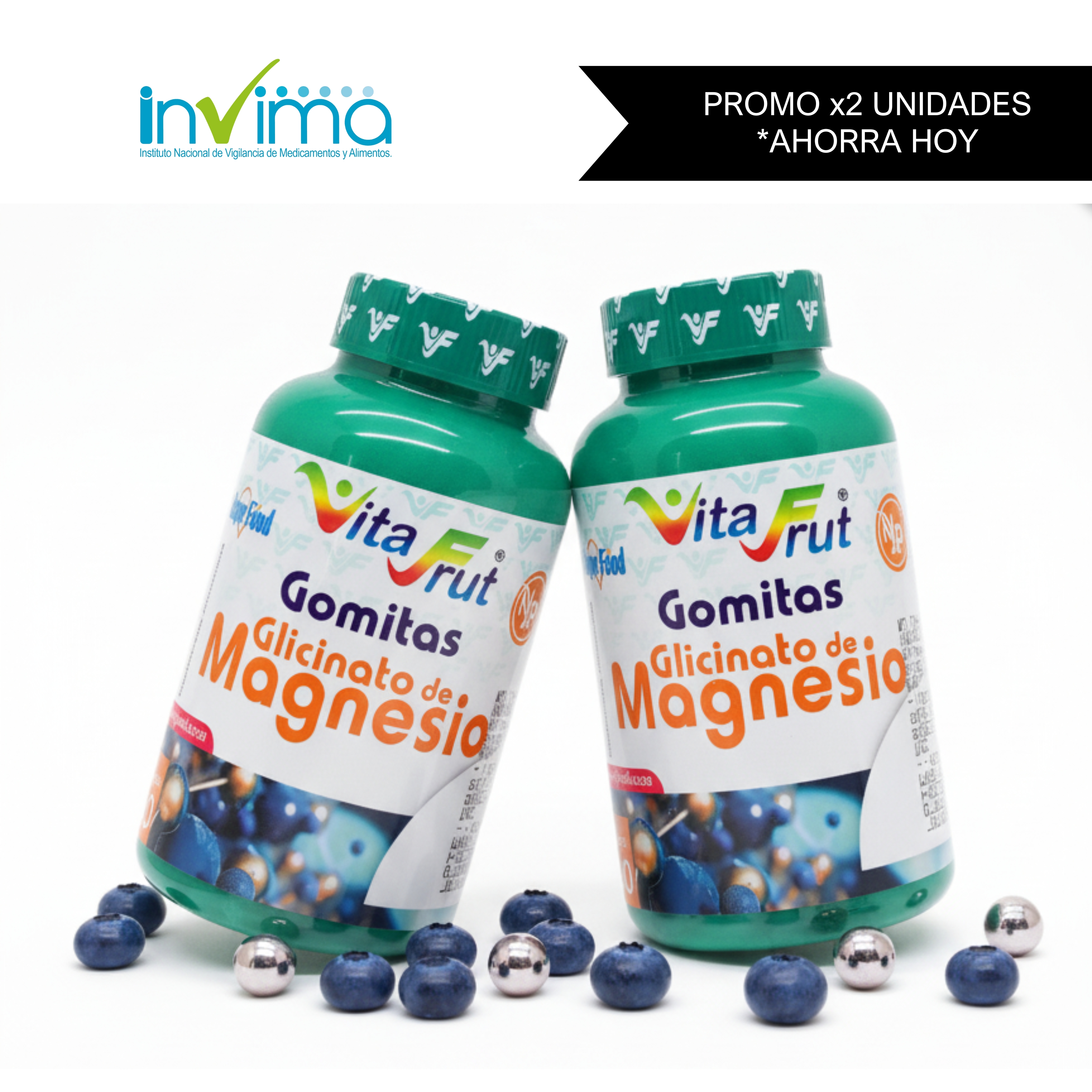 X2 GOMITAS DE GLICINATO DE MAGNESIO COMB