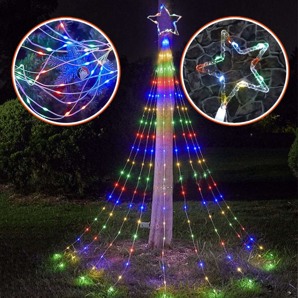 Estrella En Cascada Diseño Árbol Virtual