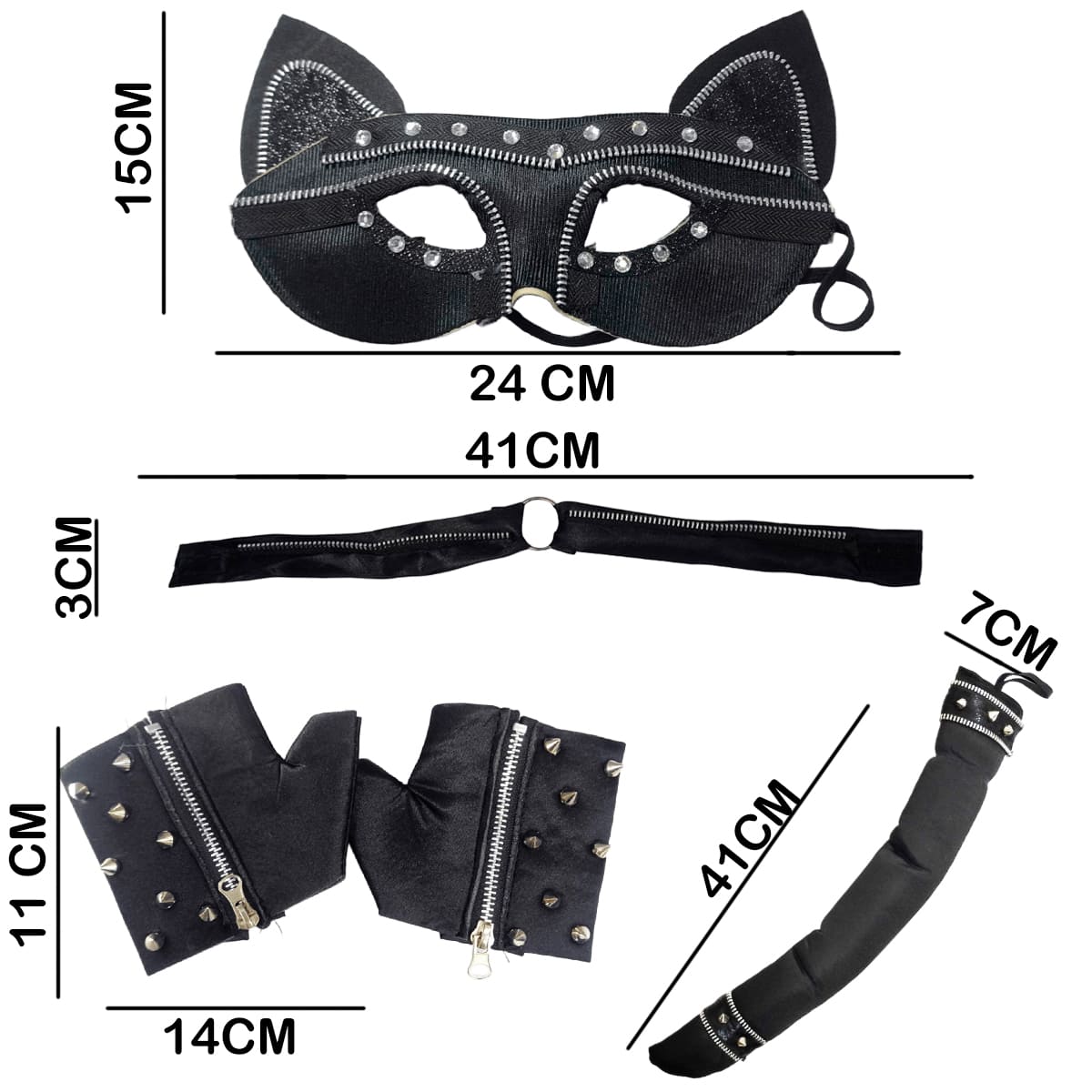 Miniatura 7 de Kit Gatita Negra Disfraz Sexy MA-103