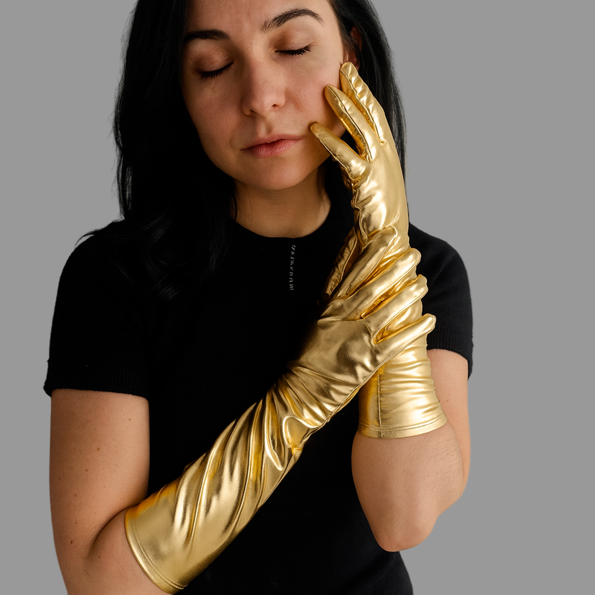 Miniatura 3 de Guantes Largos Metálicos MA-62 - Color: Dorado