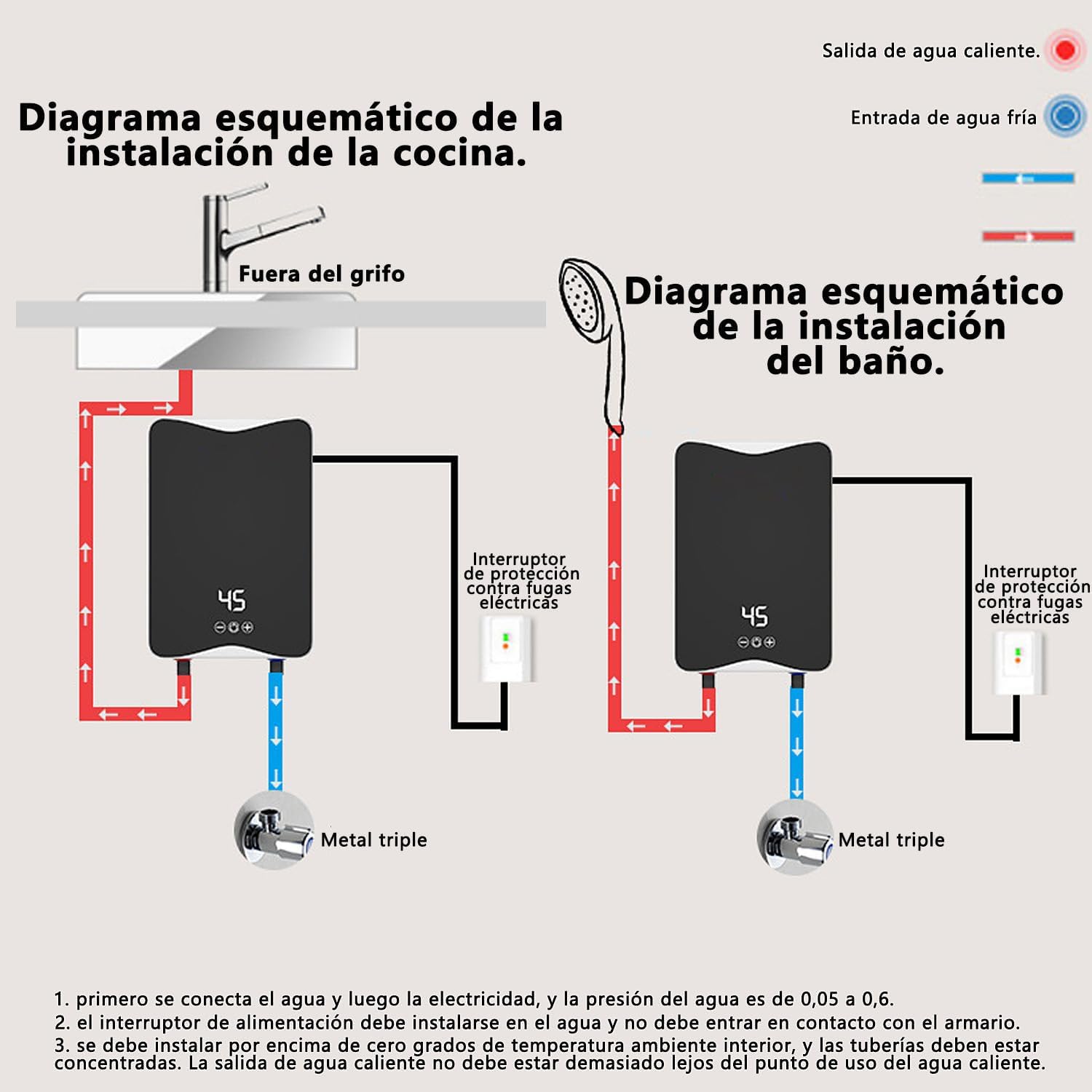 Miniatura 5 de Calentador de Agua Eléctrico Instantáneo