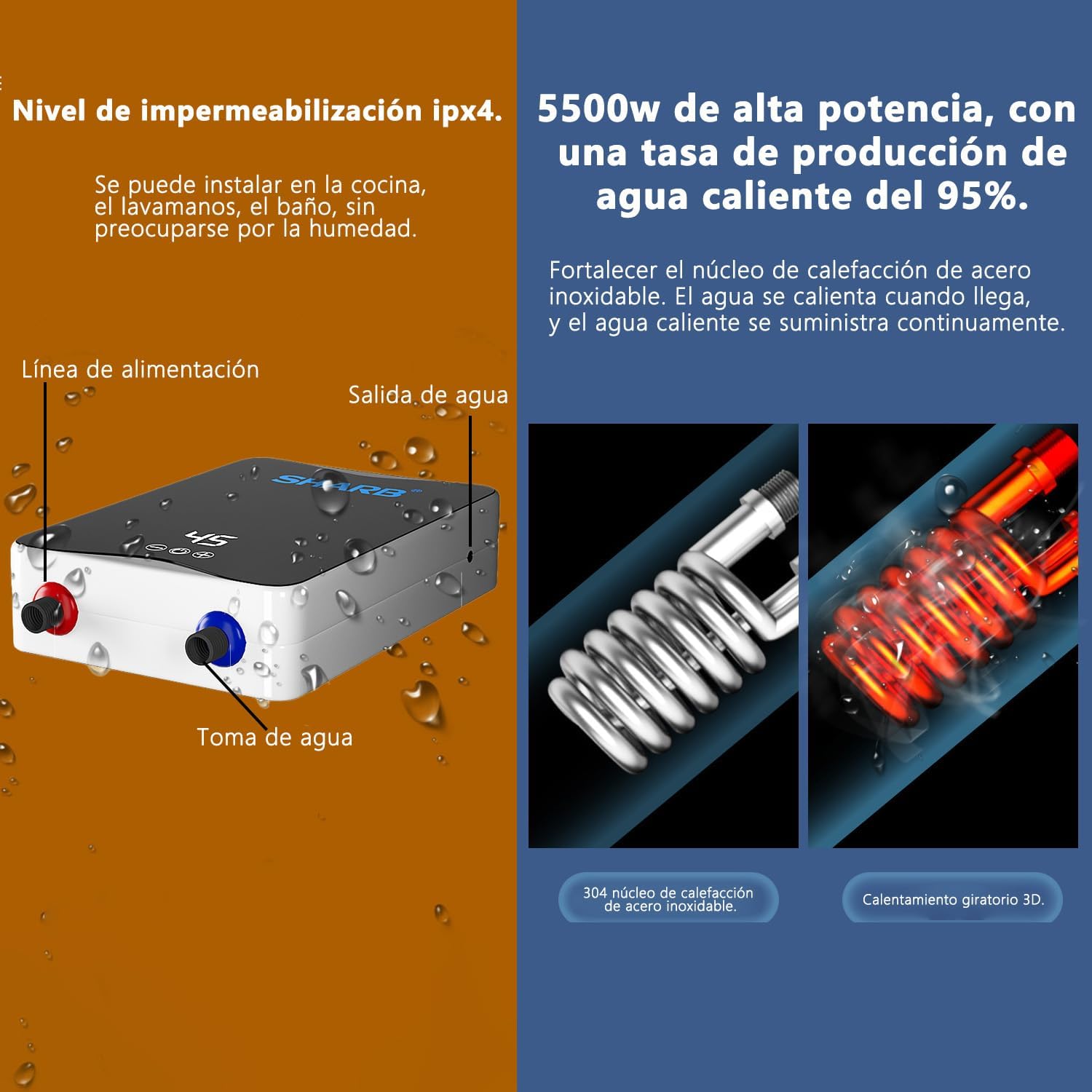 Miniatura 6 de Calentador de Agua Eléctrico Instantáneo