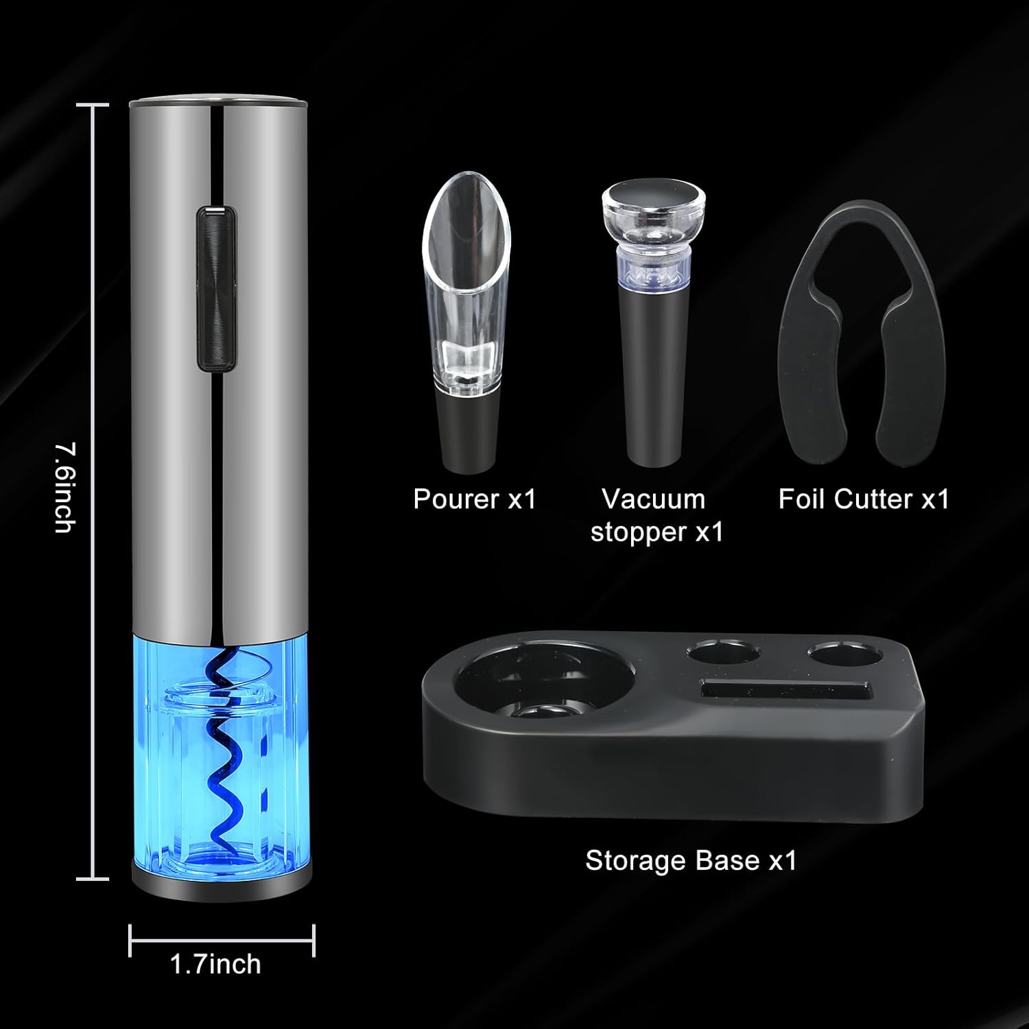 Miniatura 7 de Descorchador Vinos Eléctrico Recargable