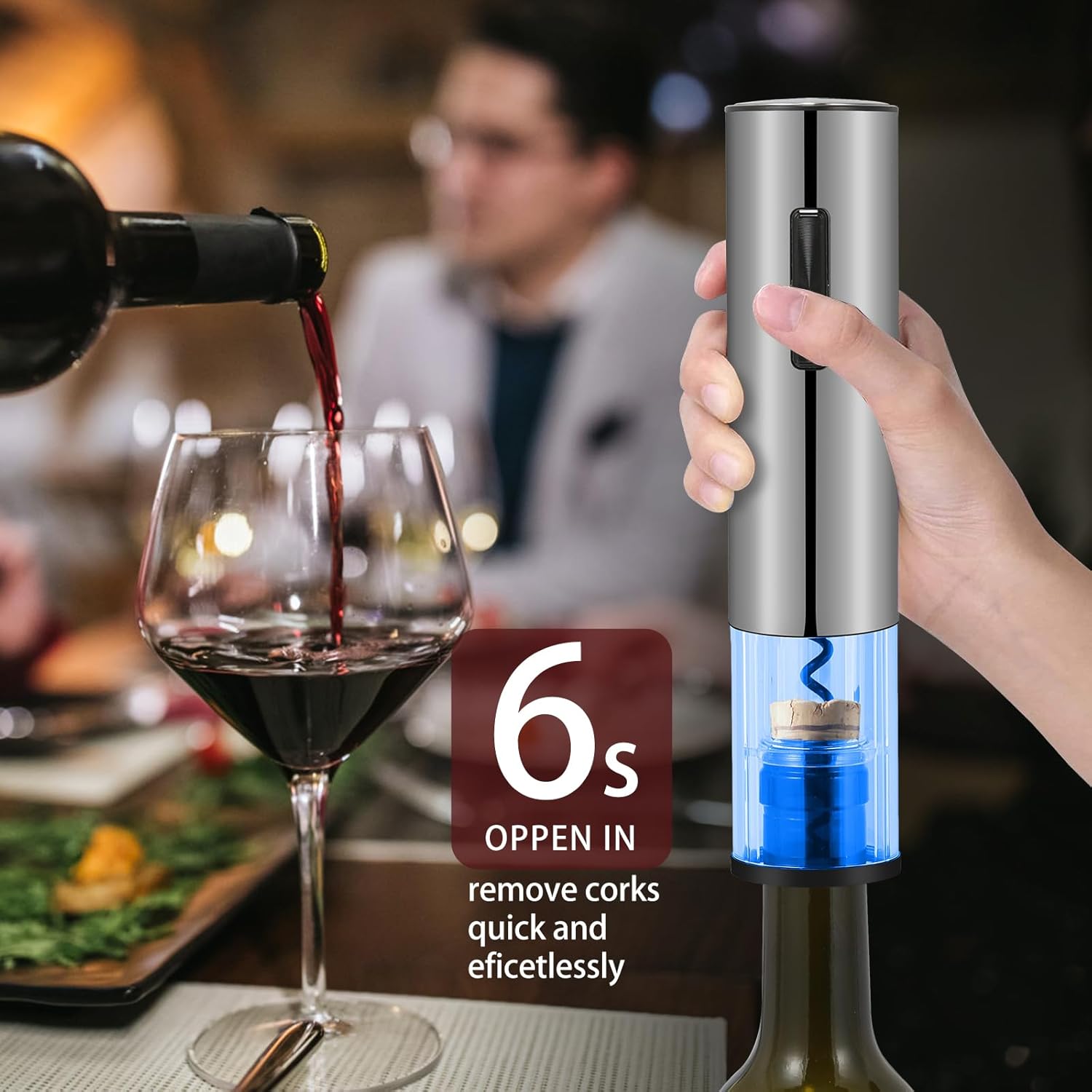 Miniatura 4 de Descorchador Vinos Eléctrico Recargable