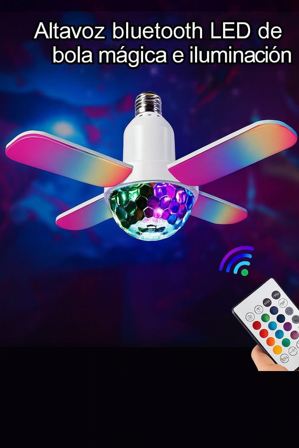 Bombillo Parlante Bluetooth Led Rgb Cont
