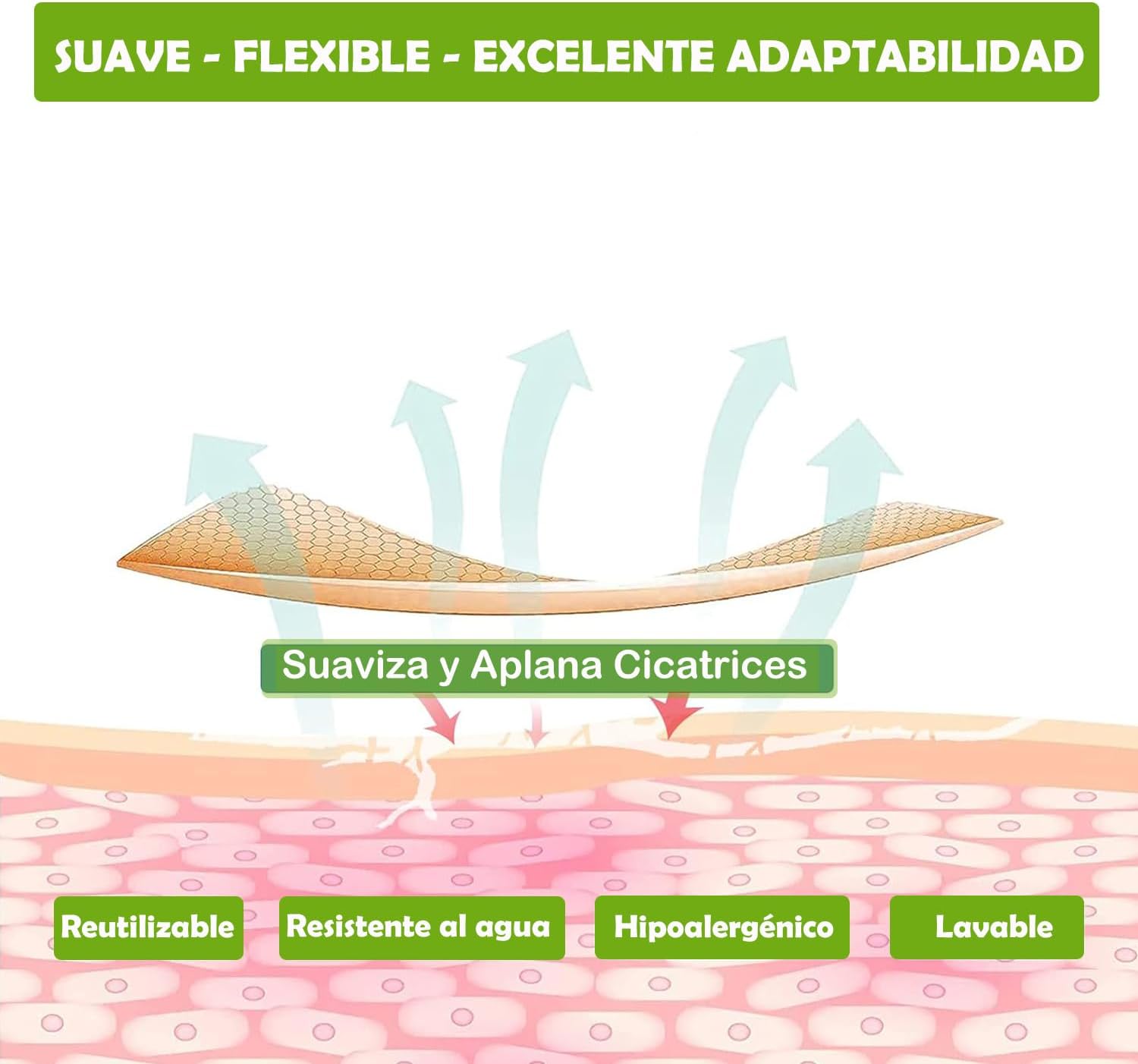 Miniatura 3 de Láminas De Silicona Para Cicatrices
