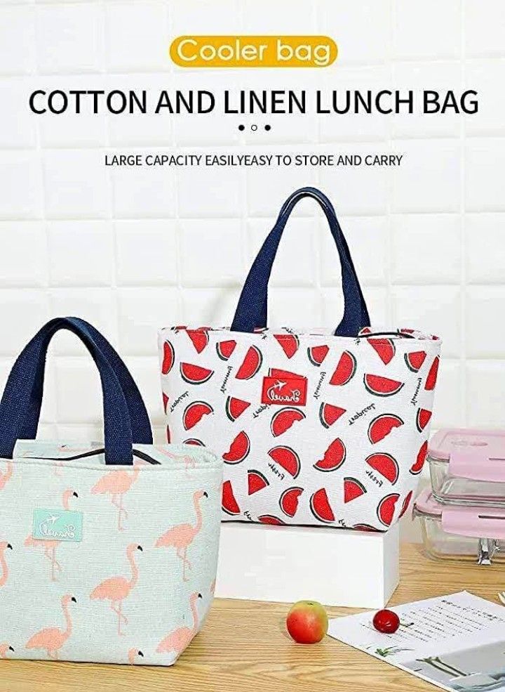 Miniatura 4 de Lonchera Termica Porta Comidas De Tela F