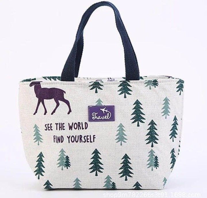 Miniatura 5 de Lonchera Termica Porta Comidas De Tela F