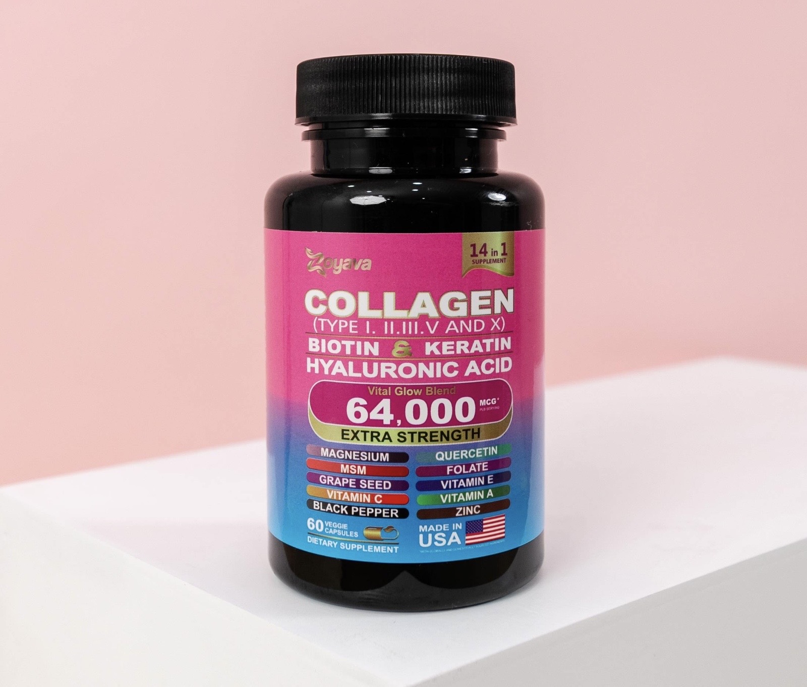 PASTILLAS COLAGENO 60 CAPSULA -64000 MCG