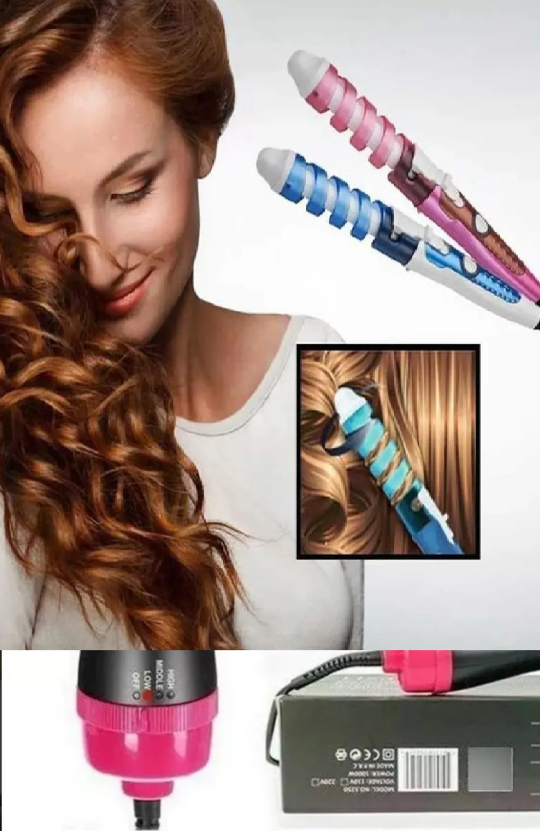 Combo Cepillo Secador + Rizador Negro