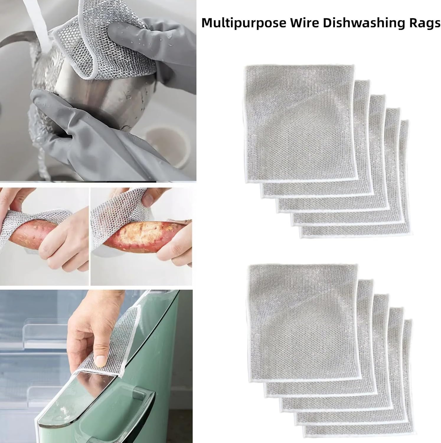 Miniatura 5 de Set x5 Paños de Fibra Metálica Multiusos