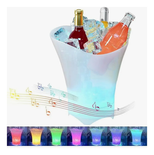 VA Cubeta Hielera Led con Parlante