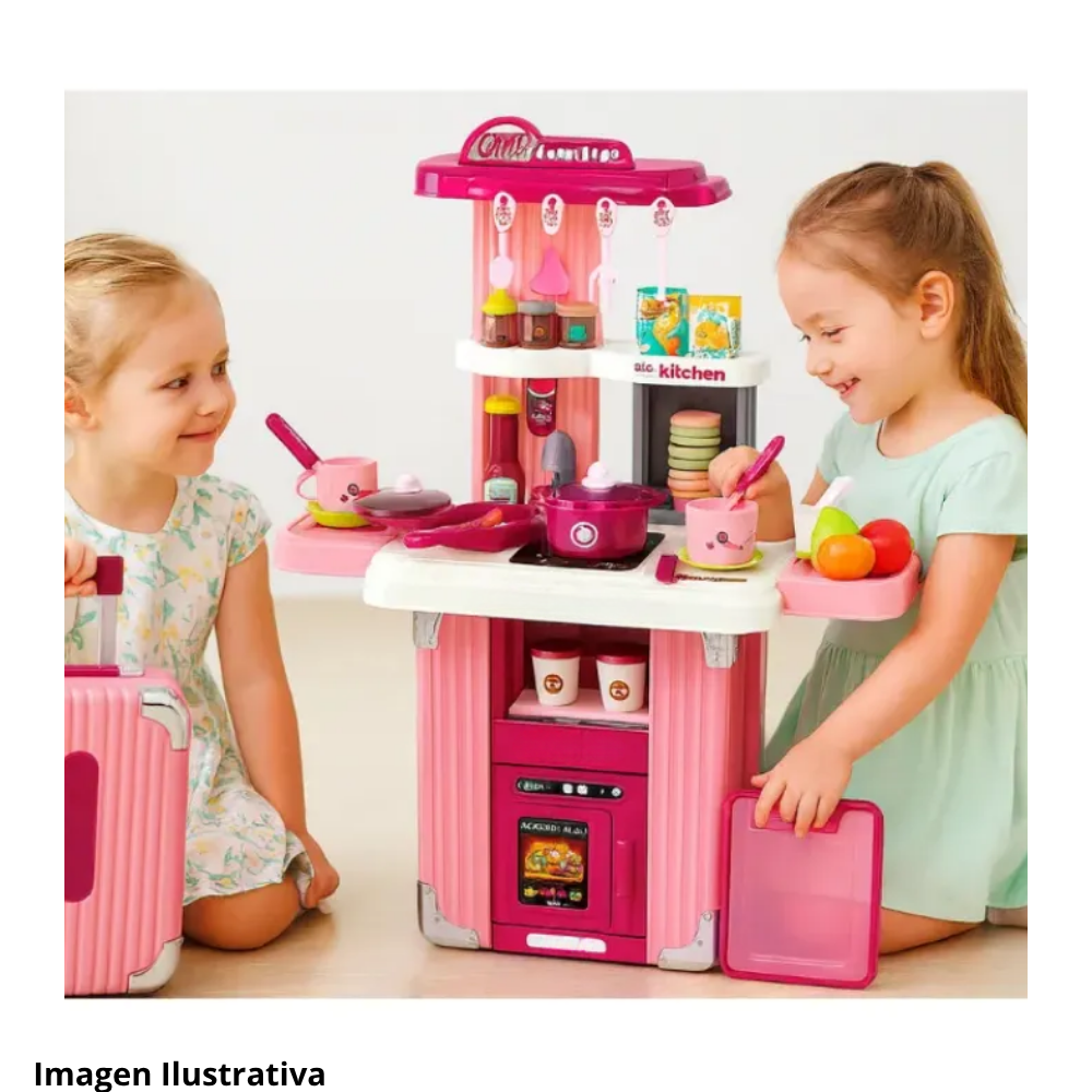 ¡Cocina y Juega! 🍳 Maletín Juguete Cocina Infantil Set Uten para Pequeños Chefs 2