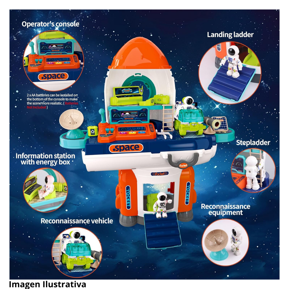 🚀 Juguete Cohete Espacial Infantil Estacio - ¡Despega la Imaginación de tus Pequeños! 🌌 3