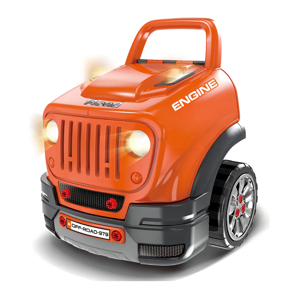 ¡Aventuras Naranjas! 🌟 Carro Infantil Offroad de Plástico