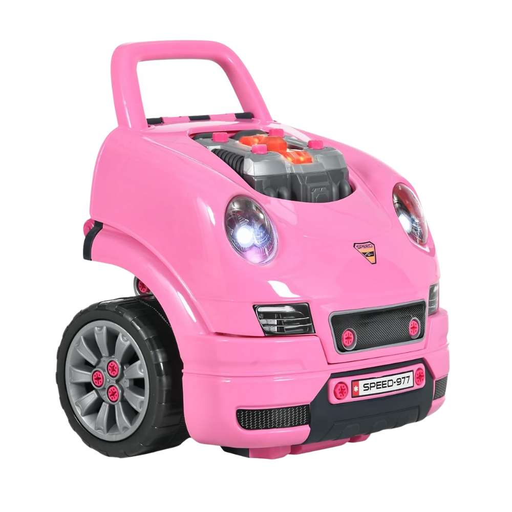 ¡Dale vida a la diversión! 🚗 Carro Infantil Plástico Rosado Simulador