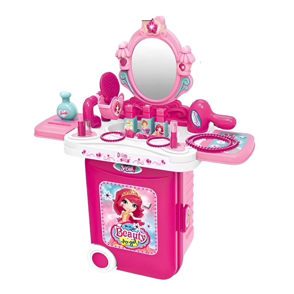 👑 Tocador Infantil Princesa con Luces y Espejo - ¡Sueños de Princesa! ✨