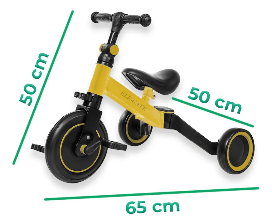 Vista 2 de Triciclo Multifuncional Picool 5 En 1 - color: amarillo
