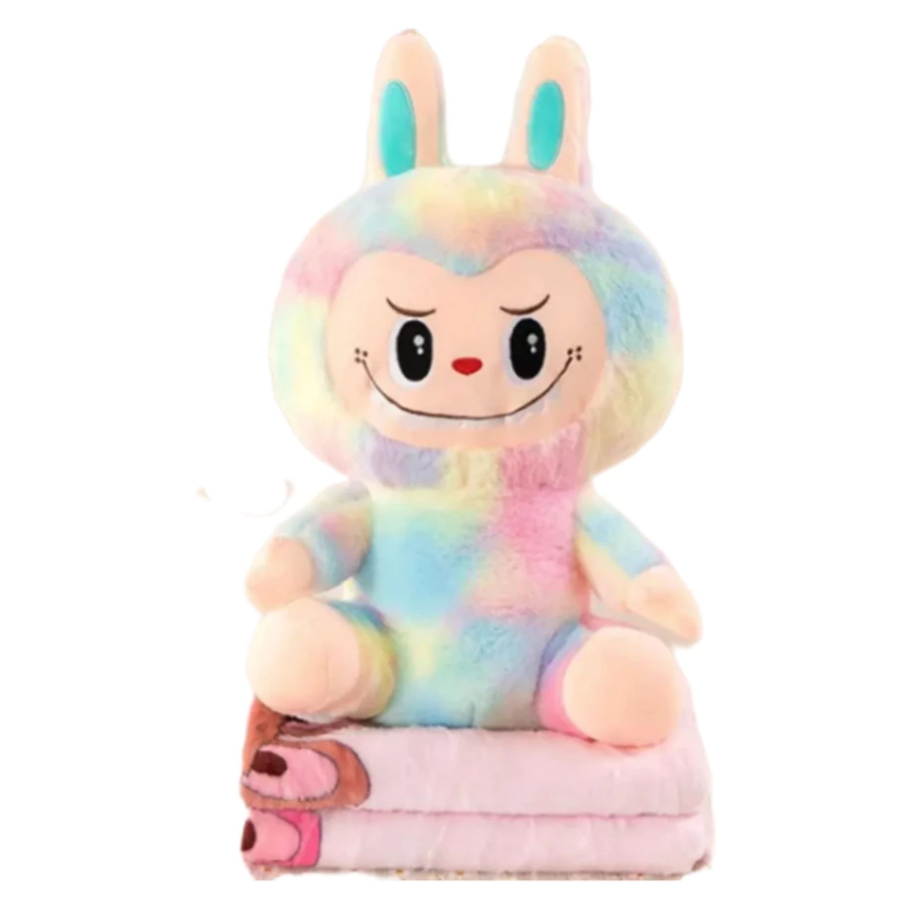 ✨ Peluche Labubu Multicolor con Cobija Suave para Niños ✨ 8
