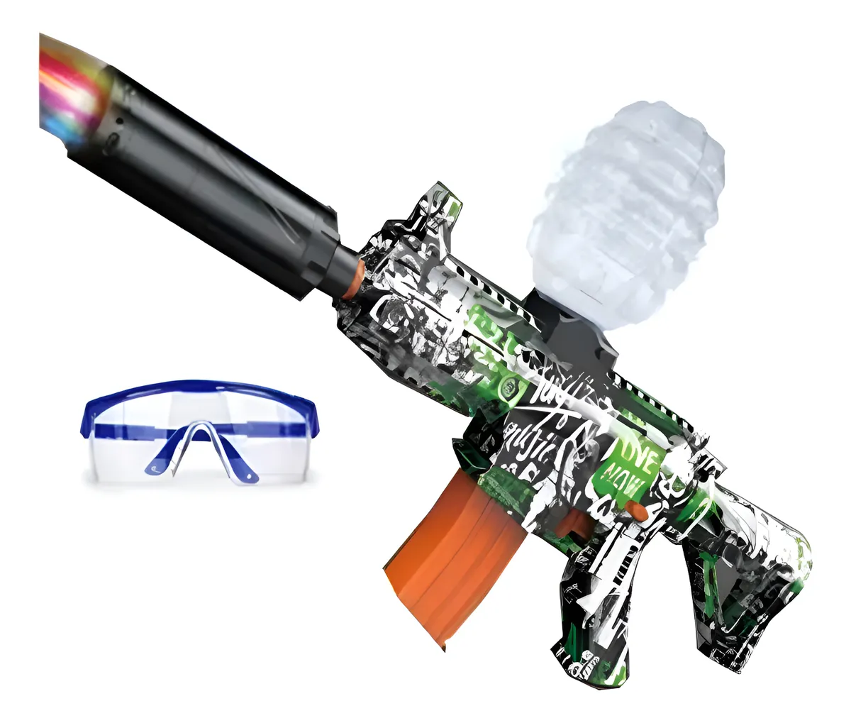 Miniatura 2 de Pistola de Hidrogel M416 Con Humo