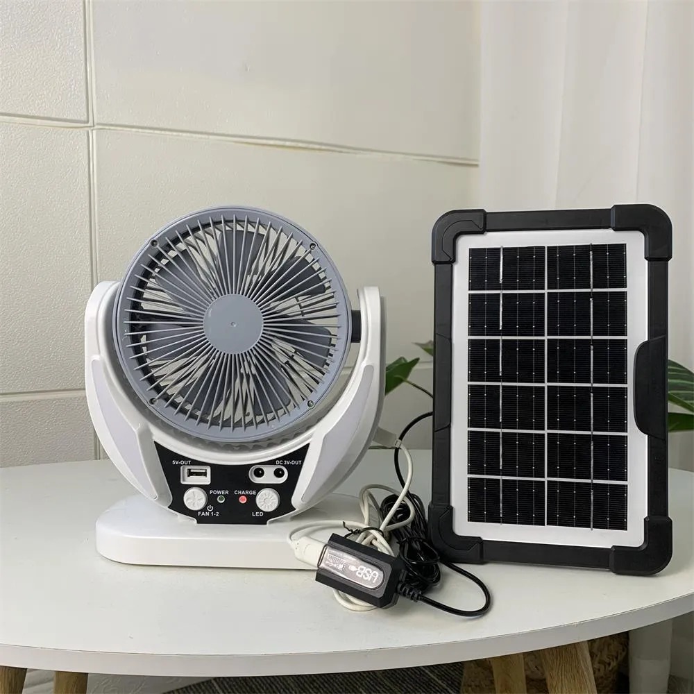 Ventilador Solar Silencioso De Mesa