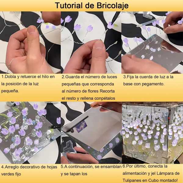 Miniatura 3 de Lámpara Tulipán Cubo Espejo