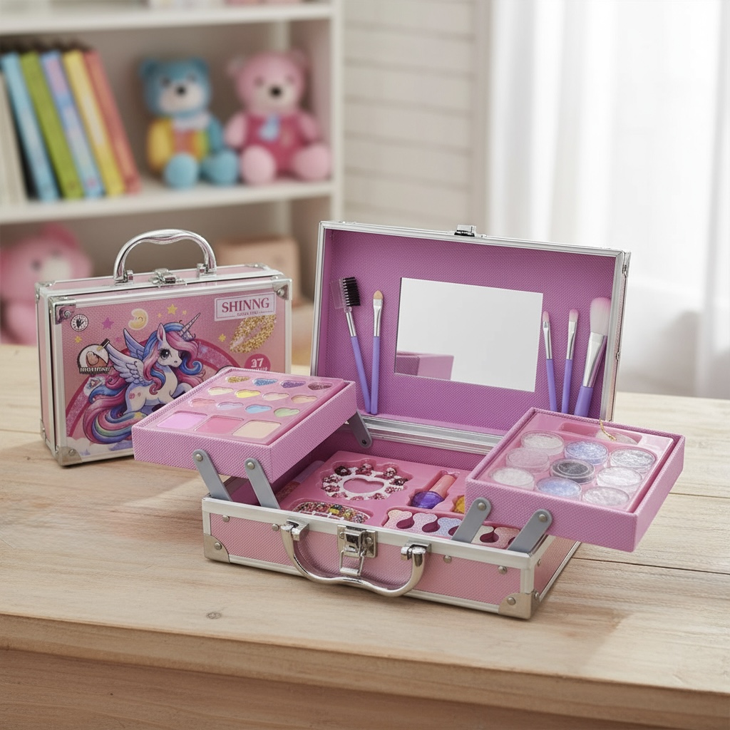 Miniatura 4 de Maletín de maquillaje metálico 37PCS