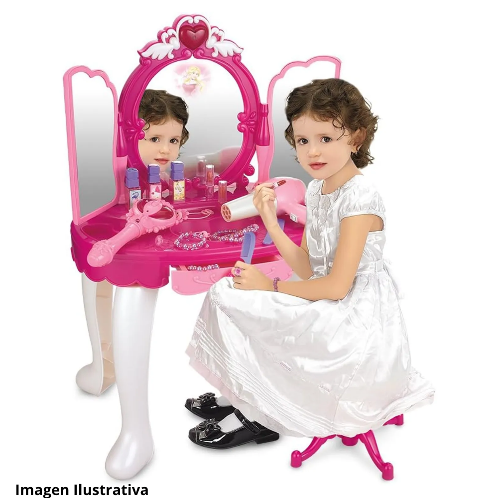 ✨ Tocador Infantil Princesa Espejo Triple - ¡El sueño de cada pequeña! 👑 3