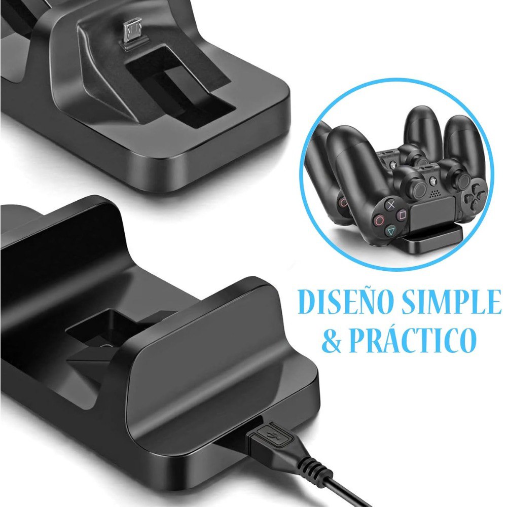 Miniatura 2 de Base Cargador Controles De Play 4 Ps4