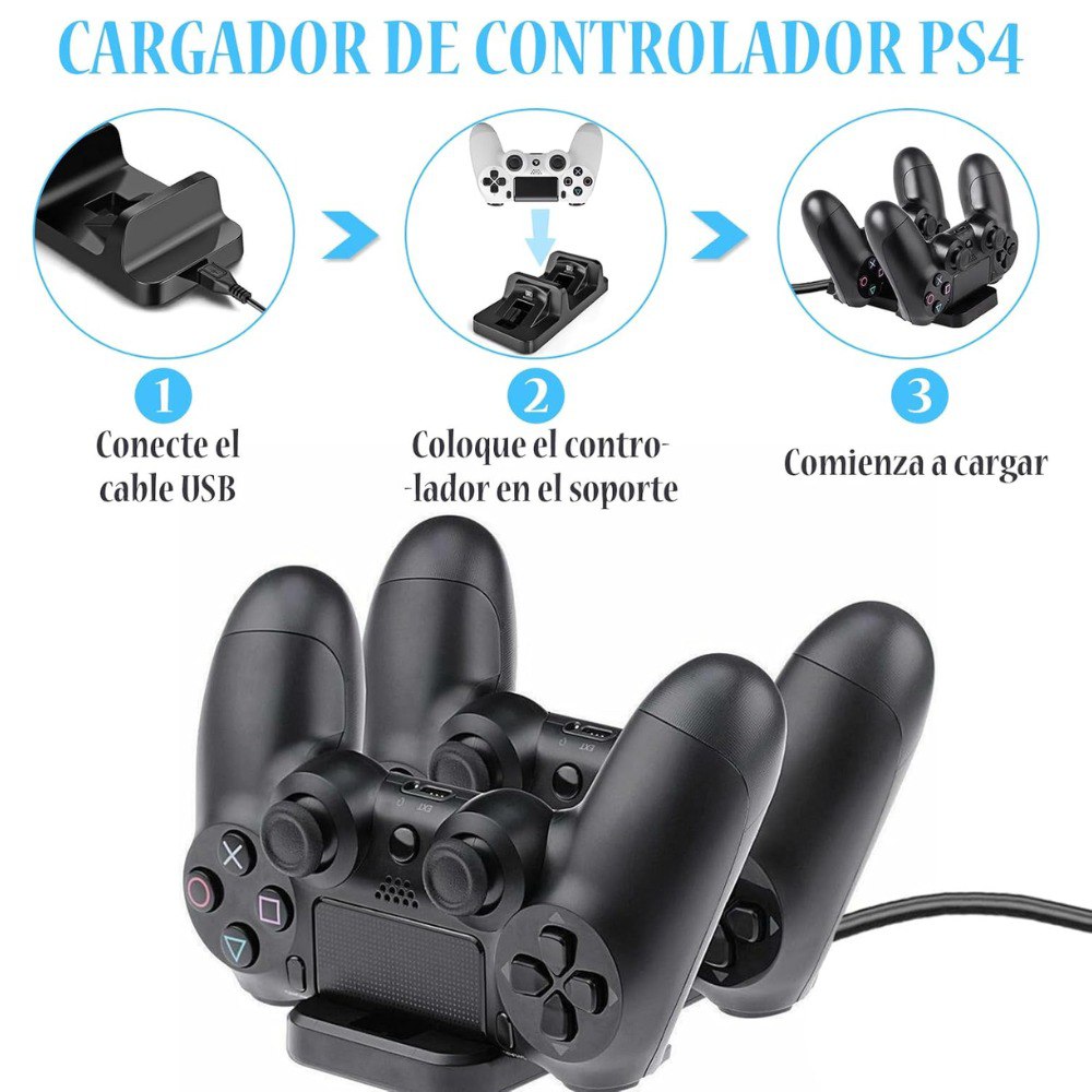 Miniatura 4 de Base Cargador Controles De Play 4 Ps4