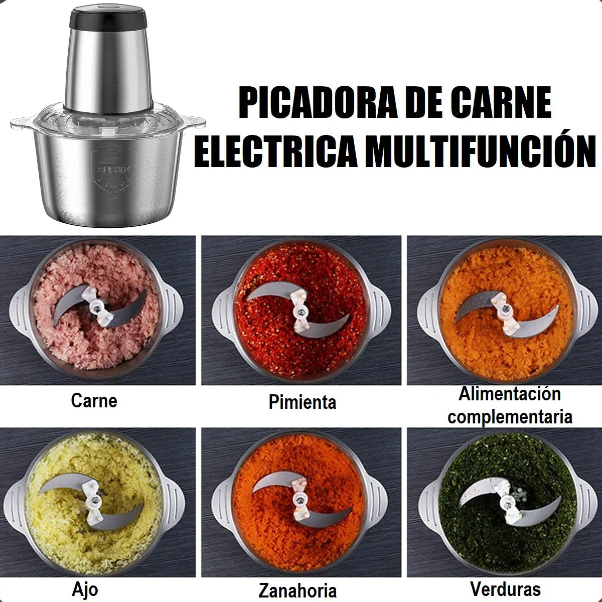 Picatodo Procesador Alimentos 3L