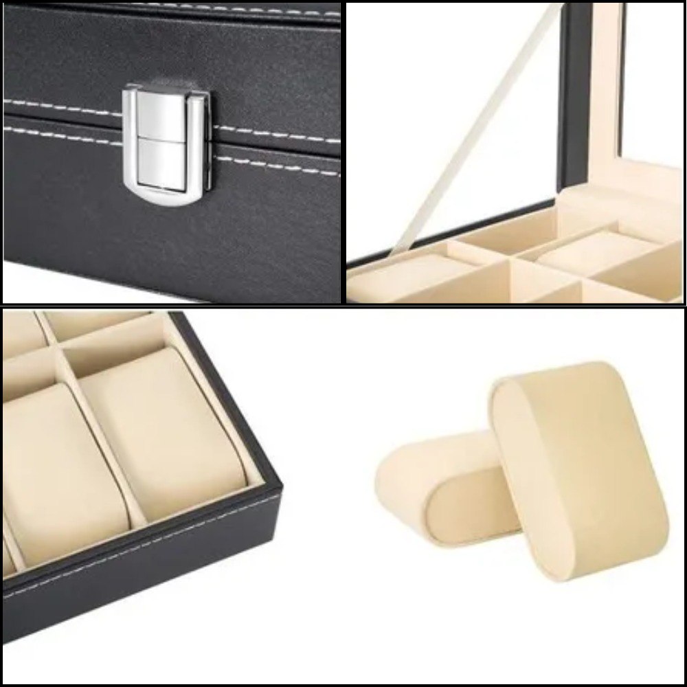 Miniatura 3 de Caja Cofre Joyero Organizador Relojes 6